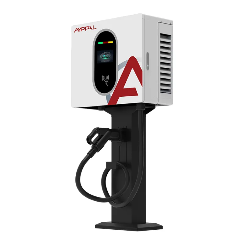 Stesen Pengecasan EV Cepat DC 20kW yang dipasang di dinding untuk Tempat Letak Kereta Komersial
