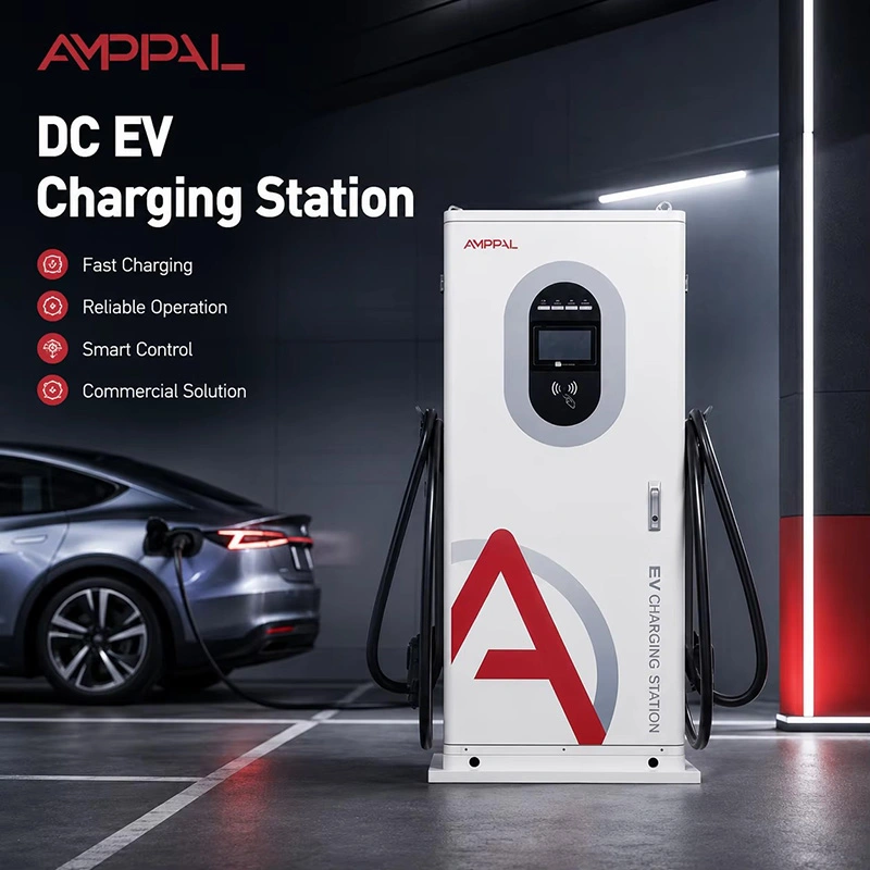 Stesen Pengecasan EV DC Bersepadu Komersial 40kW untuk Tempat Letak Kereta Awam