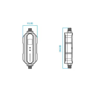 7kW Portable AC EV Charger with Acrylic Housing for Home & Outdoor Charging